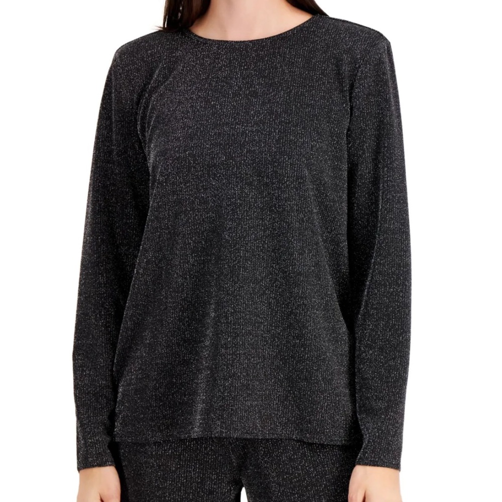Alfani metallic long sleeve top Size PL